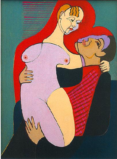 Ernst Ludwig Kirchner Great Lovers ( Mr and Miss Hembus) oil painting image